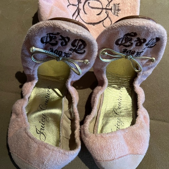 Vintage Juicy Couture Ballet Slippers Pink - Picture 3 of 5